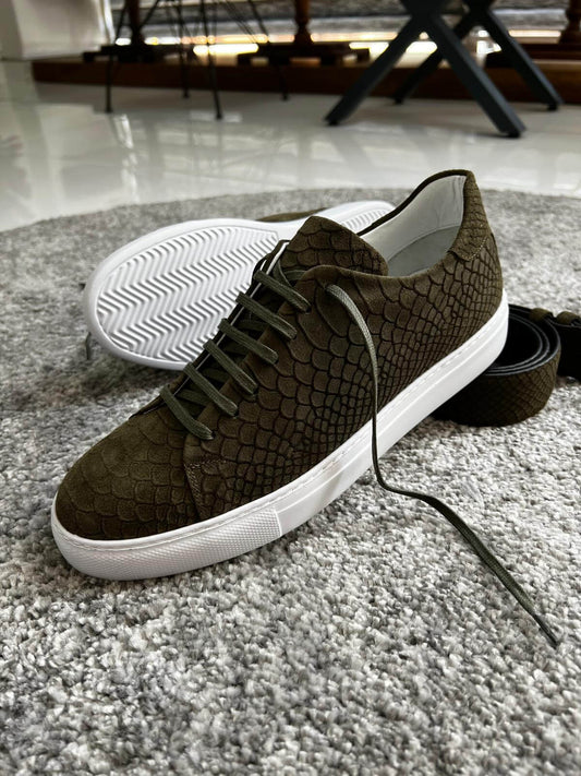 Sneakers khaki Priontáil Suede