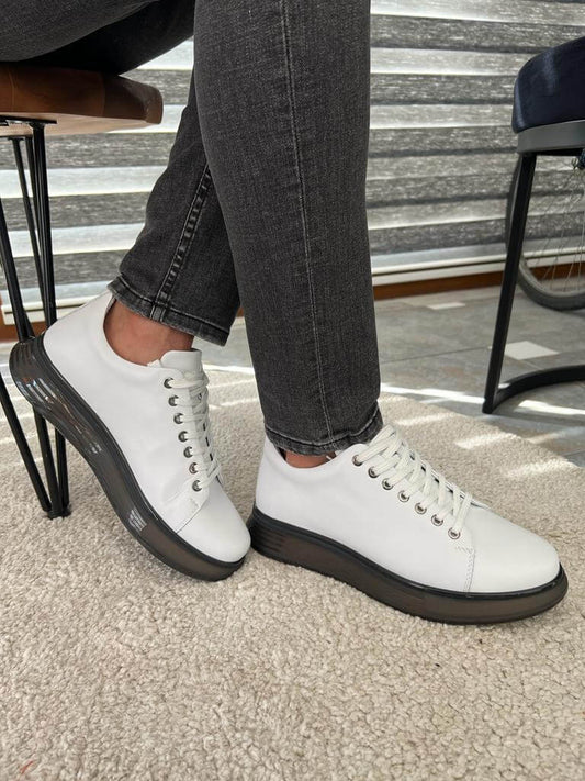 I-Tigris White Leather Sneakers