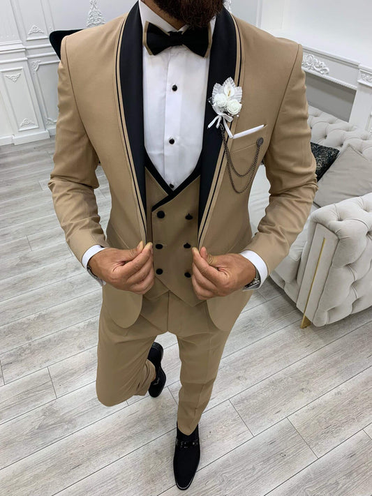 Venice Cream Groom Wedding Tuxedos - Hollo Men